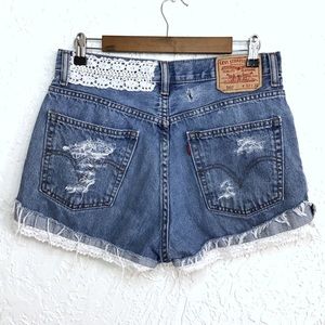 Levi's Shorts - Levi’s 506 comfort fit lace high waisted shorts 32 Levi's Shorts - Levi’s 506 comfort fit lace high waisted shorts 32